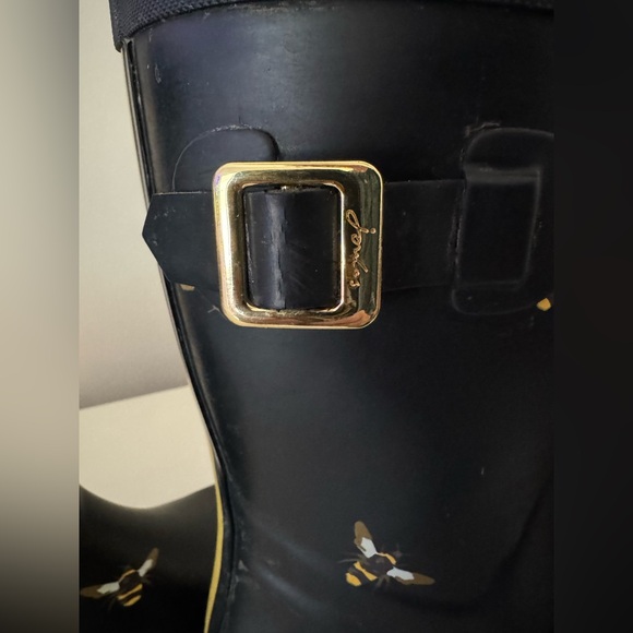 Joules Navy Bee Patterned Rain Boots - Picture 4 of 6